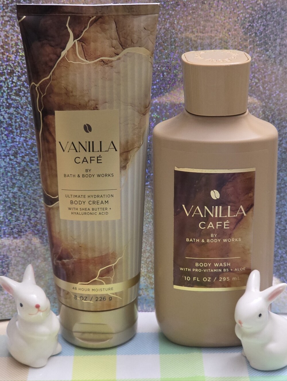 Bath & Body Works Vanilla Café Body Wash & Body Cream Set NEW RARE